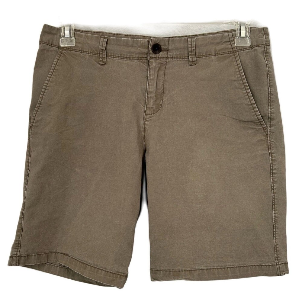 Old Navy Shorts Women 6 Dark Khaki 8.5" Inseam Cotton Preppy Vacation Hiking